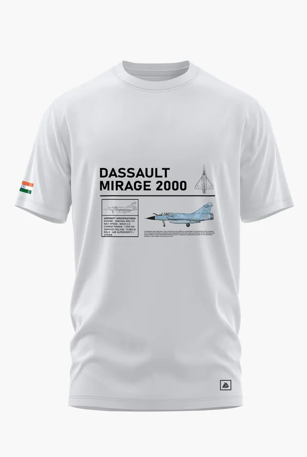 MIRAGE_2000_DEEP_STRIKE_COTTON_T-SHIRT_-_White,_XL