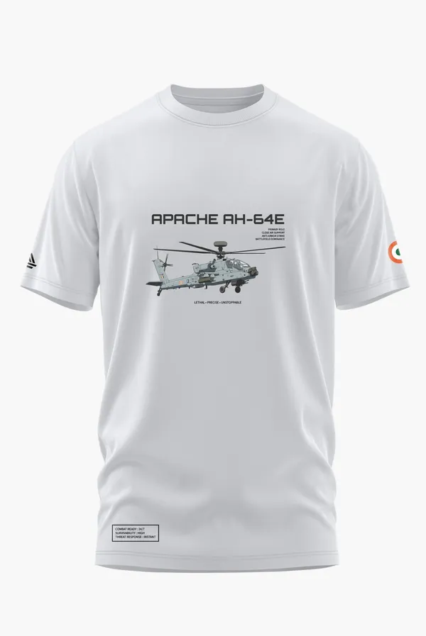 AH-64E_ATTACK_HELICOPTER_COTTON_T-SHIRT_-_White,_XL