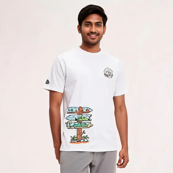 White_Cotton_Blend_Regular_Fit_Graphic_T-Shirt_For_Men