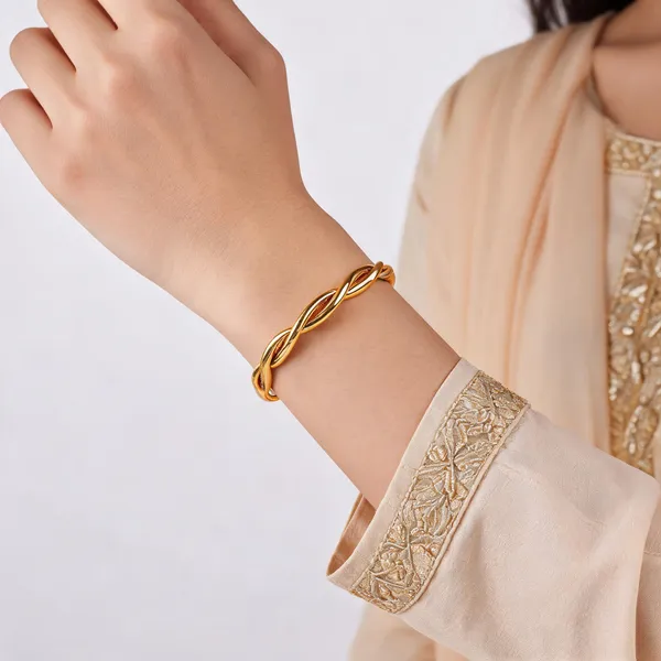 Gold_Brass_Cuff_Bracelet_For_Women