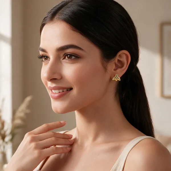 Gold_Brass_Stud_Earrings_For_Women