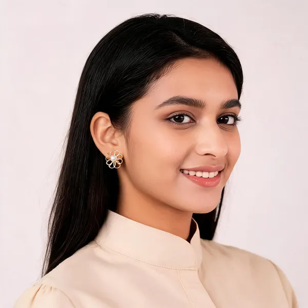 Gold_Brass_Stud_Earrings_For_Women