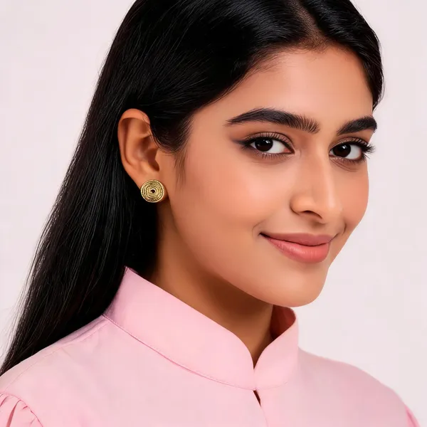 Gold_Brass_Stud_Earrings_For_Women