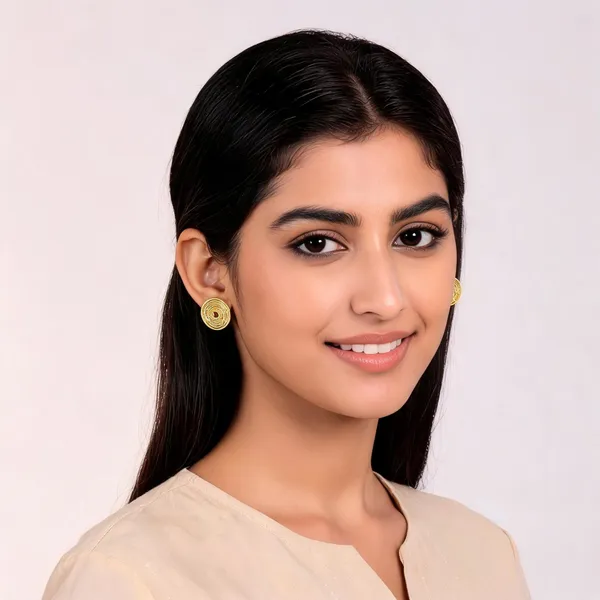Gold_Brass_Stud_Earrings_For_Women