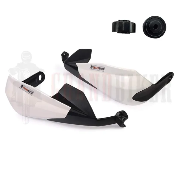 Grandbiker_Hand_Palm_Protector_Wind_Deflector_Lever_Protector/Unbreakable_Scratchproof_Handguard_for_Bajaj_Dominar_400_(White),_Pack_of_1