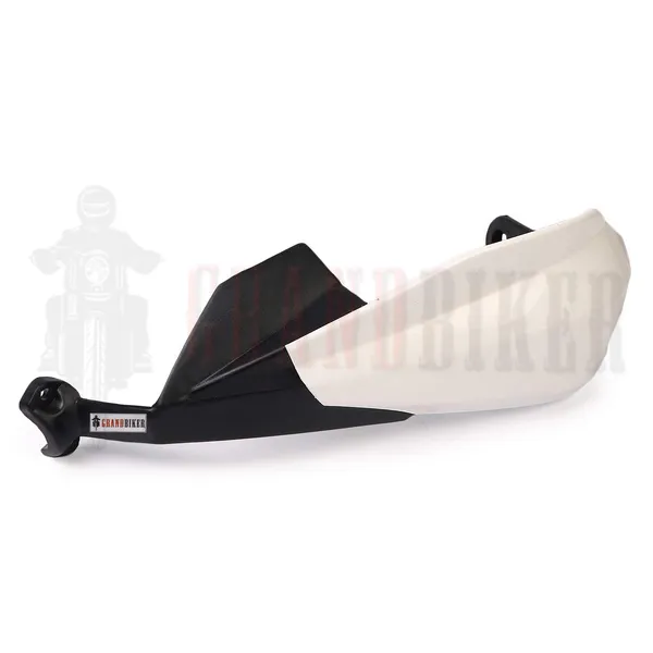 Grandbiker_Hand_Palm_Protector_Wind_Deflector_Lever_Protector/Unbreakable_Scratchproof_Handguard_for_TVS_Apache_RTR_160_4V_(White),_Pack_of_1
