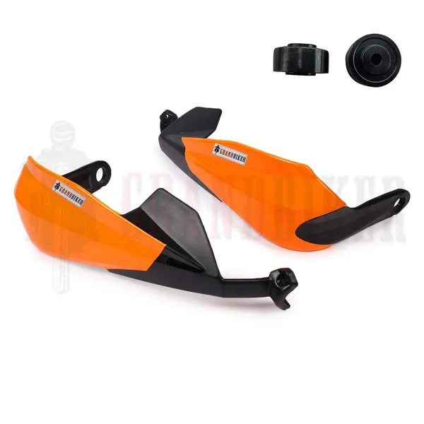 Grandbiker_Hand_Palm_Protector_Wind_Deflector_Lever_Protector/Unbreakable_Scratchproof_Handguard_for_Bajaj_Dominar_400_(Orange)