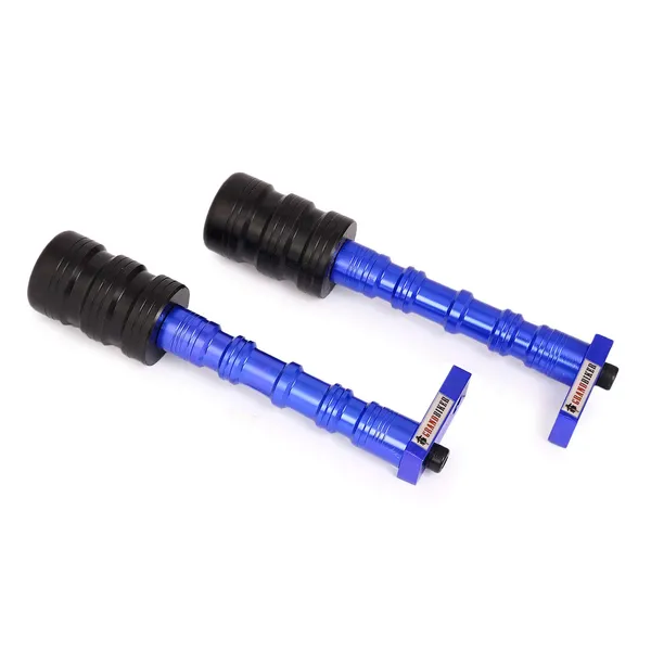 Grandbiker_2_pieces_Frame_Slider_Ball_Crash_Guard_for_KTM_DUKE200/390_Kawasaki_Ninja_and_R15_V3_TVS_Akula_Universal_for_All_Bike_(Blue)