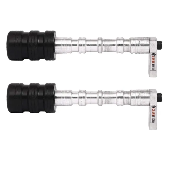 Grandbiker_2_pieces_Frame_Slider_Ball_Crash_Guard_for_KTM_DUKE200/390_Kawasaki_Ninja_and_R15_V3_TVS_Akula_Universal_for_All_Bike_(Silver)
