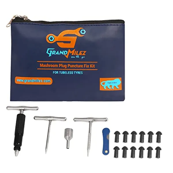 Grandbiker_&_Grandmilez_Tubeless_Tyre_Puncture_Repair_Kit_for_Cars_and_Motorcycle_with_12_Mushroom_Plugs_-_Portable_&_Easy_to_Carry