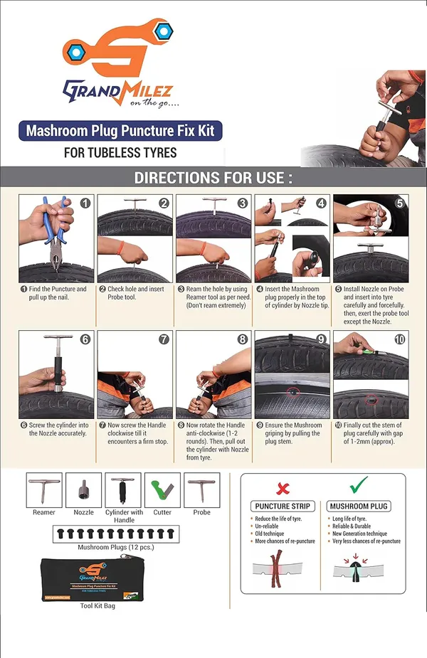 Grandbiker_&_Grandmilez_Tubeless_Tyre_Puncture_Repair_Kit_for_Cars_and_Motorcycle_with_12_Mushroom_Plugs_-_Portable_&_Easy_to_Carry