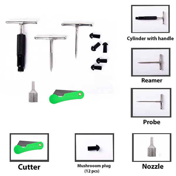 Grandbiker_&_Grandmilez_Tubeless_Tyre_Puncture_Repair_Kit_for_Cars_and_Motorcycle_with_Mushroom_Plugs_-_Portable_&_Easy_to_Carry_(12_Mushroom_Plugs)