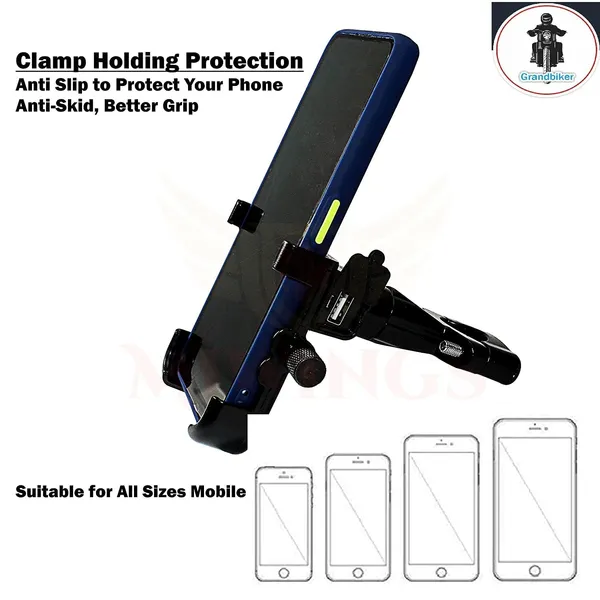 Grandbiker_Universal_Bike_Mount_Holder_Metal_Body_360_Degree_Rotating_Handlebar_Metal_Body_Cradle_Stand_for_Bicycle,_Motorcycle,_Scooty_Fits_All_Smartphones_(CNC_Metal_Holder_with_USB_Charger)