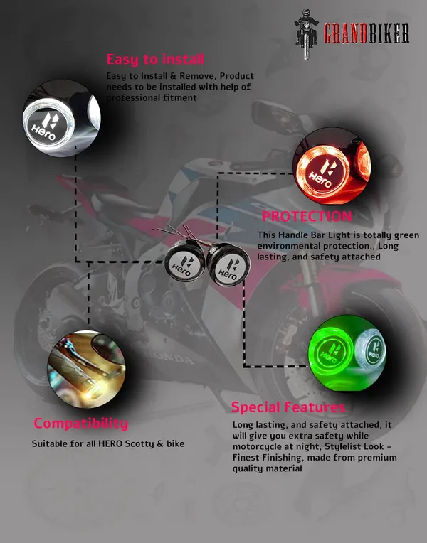 Grandbiker_Crystal_Handle_Bar_Light_Handle_Grip_End_Indicator_Light_for_Hero_Splendor_and_All_Hero_Bikes_-_Set_of_2_Green_&_White_Light