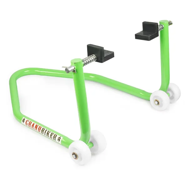 Grandbiker_Rear_Paddock_Stand_with_Swing_Arm_Rest_(Green)