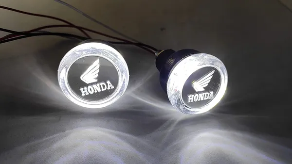 Grandbiker_LED_Crystal_Handlebar/Handle_Weight_Light_Indicators_For_Universal_Honda_(White_&_Green)