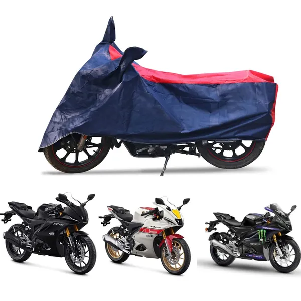 Grandbiker_Bike_Cover_for_R15V4_-_Water_Resistant_Dust_and_Heat_Protection_|Mirror_Pockets_|_5-Thread_Interlock_Stitching_|_Motorcycle_Cover_(Blue/Red)