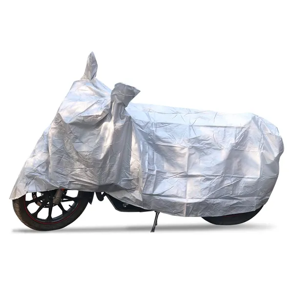Grandbiker_Bike_Cover_for_R15V4_-_Water_Resistant_Dust_and_Heat_Protection_|Mirror_Pockets_|_5-Thread_Interlock_Stitching_|_Motorcycle_Cover_(Silver)