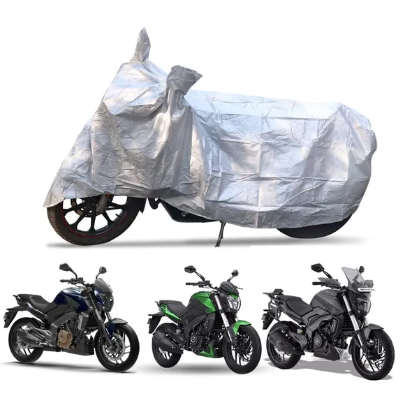 Grandbiker_Bike_Cover_for_Bajaj_Dominar_-_Water_Resistant_Dust_and_Heat_Protection_|Mirror_Pockets_|_5-Thread_Interlock_Stitching_|_Motorcycle_Cover_(Silver)