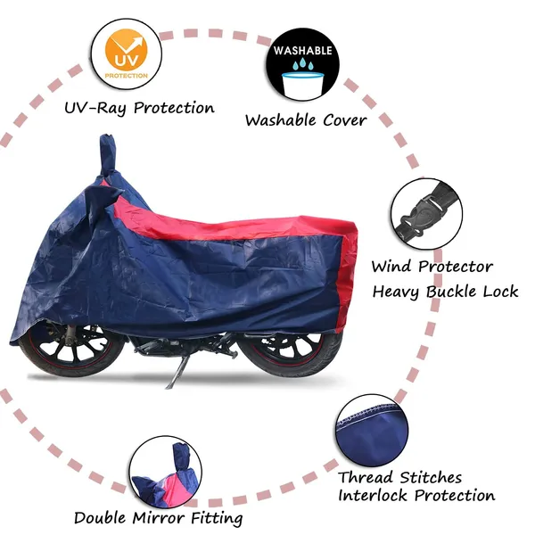 Grandbiker_Bike_Cover_for_FZ_-_Water_Resistant_Dust_and_Heat_Protection_|Mirror_Pockets_|_5-Thread_Interlock_Stitching_|_Motorcycle_Cover_(Blue/Red)