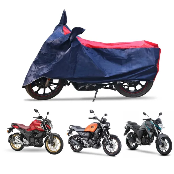 Grandbiker_Bike_Cover_for_FZ_-_Water_Resistant_Dust_and_Heat_Protection_|Mirror_Pockets_|_5-Thread_Interlock_Stitching_|_Motorcycle_Cover_(Blue/Red)