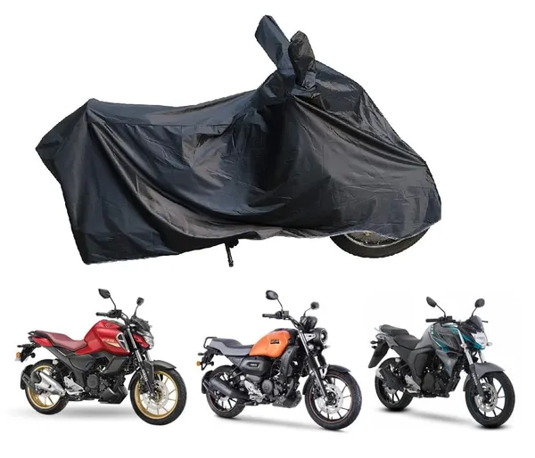 Grandbiker_Dust_&_Waterproof_Bike_Body_Cover_for_Yamaha_FZ_with_Double_Mirror_Pocket_Black