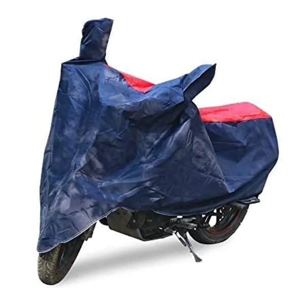 Grandbiker_Bike_Cover_for_Hero_Glamour_-_Water_Resistant_Dust_and_Heat_Protection_|Mirror_Pockets_|_5-Thread_Interlock_Stitching_|_Motorcycle_Cover_(Blue/Red)