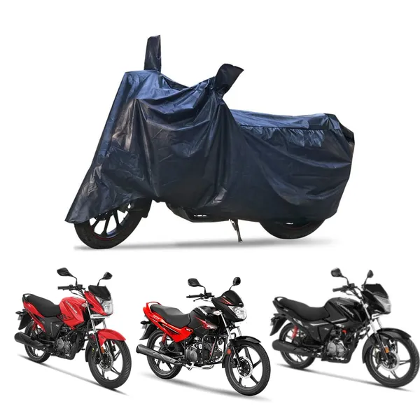 Grandbiker_Dust_&_Waterproof_Bike_Body_Cover_for_Hero_Glamour_with_Double_Mirror_Pocket_Black