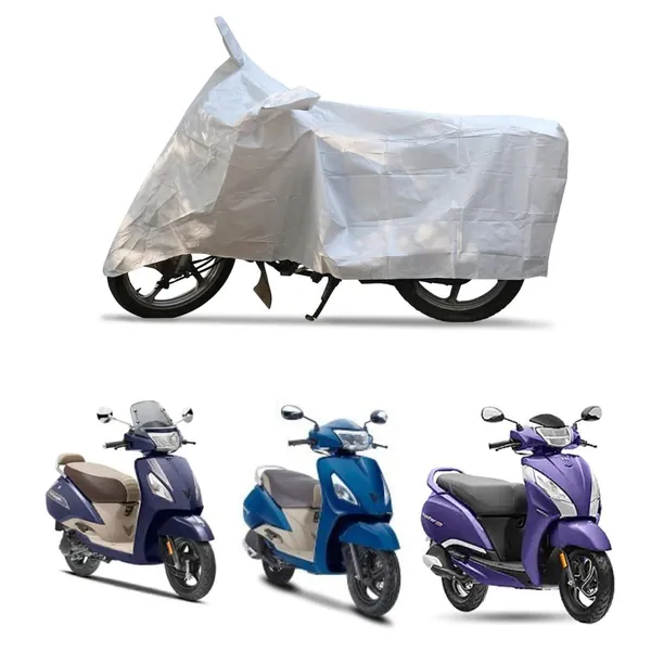 Grandbiker_Scooty_Cover_-_TVS_Jupiter_|_with_Storage_Bag_|_Water_Resistant_|_Dust_and_Heat_Protection_|Mirror_Pockets_|_5-Thread_Interlock_Stitching_|_Scooter_Cover_(Silver)