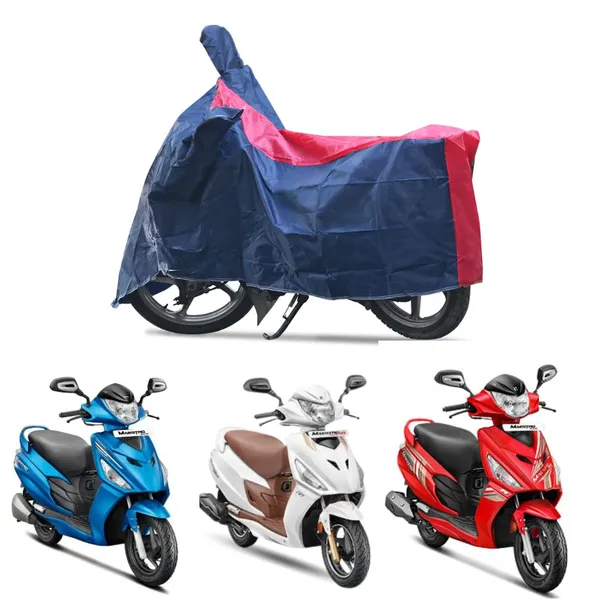 Grandbiker_Red/Blue_Scooty_Cover_-_Weather_Protection_Sporty_ARC_Bike_Cover_for_Hero_Maestro_Edge_(RED/Blue)