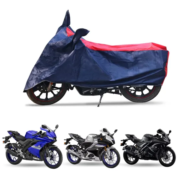 Grandbiker_Bike_Cover_for_R15-_Water_Resistant_Dust_and_Heat_Protection_|Mirror_Pockets_|_5-Thread_Interlock_Stitching_|_Motorcycle_Cover_(RED/Blue)