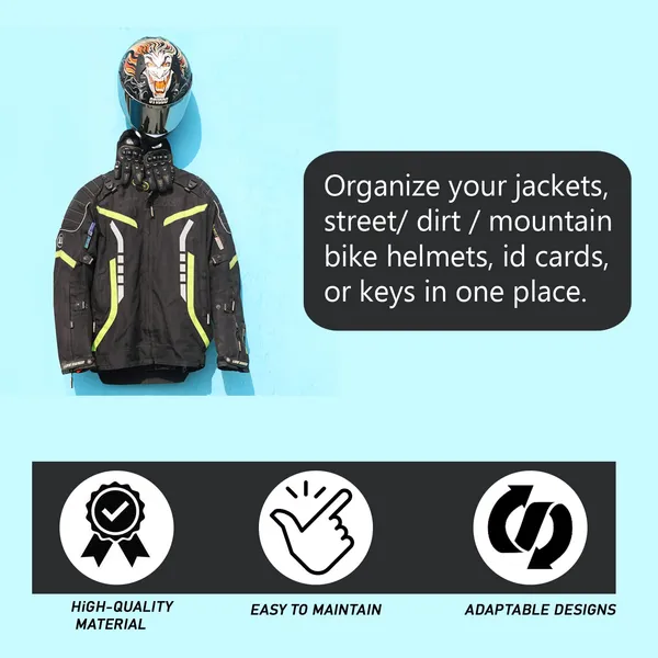 Grandbiker_Helmet_Stand_and_Jacket_Hanger,_Helmet_Holder,_Wall_Mount_Helmet_Rack,_Helmet_Bracket_(4)