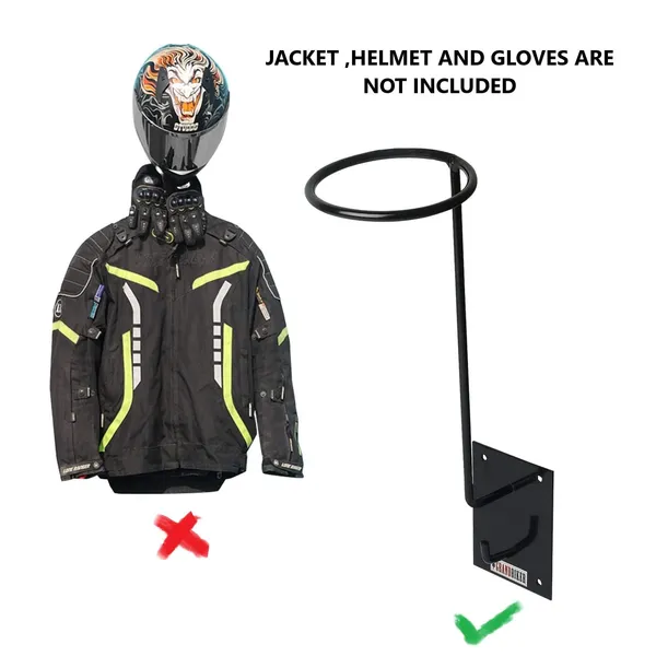 Grandbiker_Helmet_Stand_and_Jacket_Hanger,_Helmet_Holder,_Wall_Mount_Helmet_Rack,_Helmet_Bracket_(4)