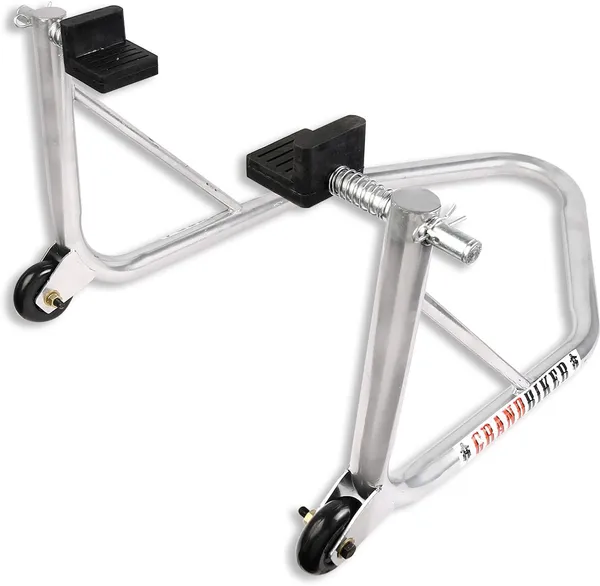 Grandbiker_Rear_Wheel_Paddock_Stand_with_Swing_Arm_Rest_Universal_for_All_Bikes_(Silver)