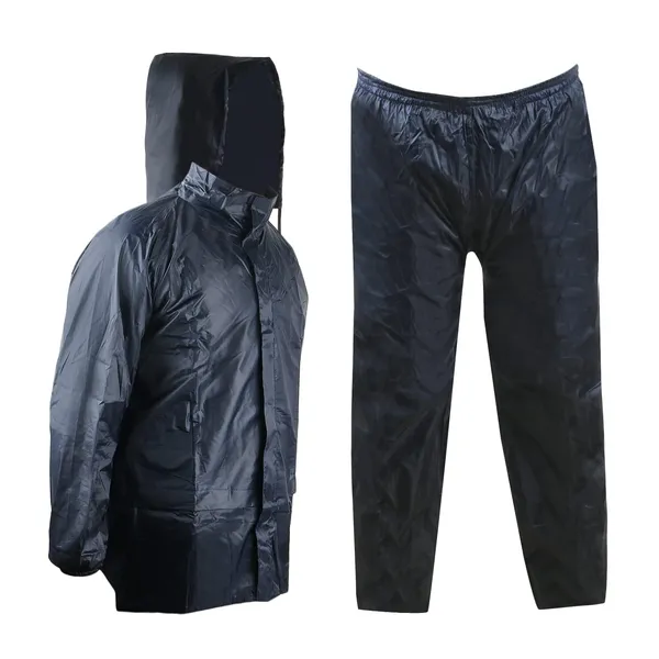 Grandbiker_Men's_Solid_Rainwear_Raincoat_|_Rainsuit_|_Barsaati_|_Overcoat_with_Hoods_and_Side_Pocket_Waterproof_(XL)
