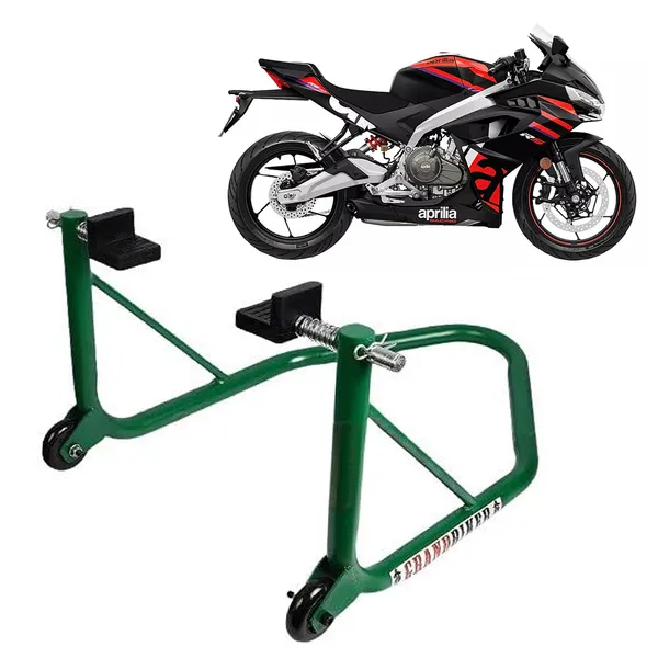Grandbiker_Rear_Universal_Wheel_Paddock_Stand_Extra_Strong_with_Swing_Arm_Rest_for_RS_457_(Green)