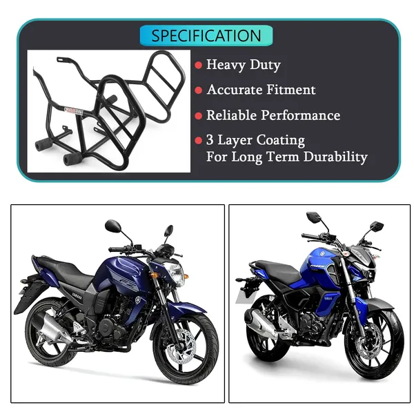 Grandbiker_Heavy_Quality_Metal_Crash_Guard_with_Slider_Compatible_for_FZ_150