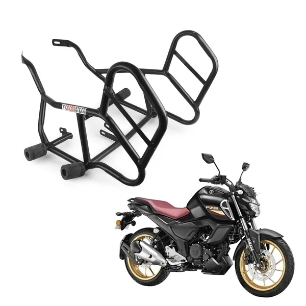 Grandbiker_Heavy_Quality_Metal_Crash_Guard_with_Slider_Compatible_for_FZ_150