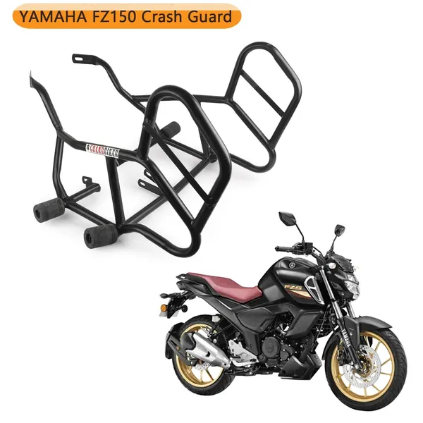 Grandbiker_Heavy_Quality_Metal_Crash_Guard_with_Slider_Compatible_for_FZ_150
