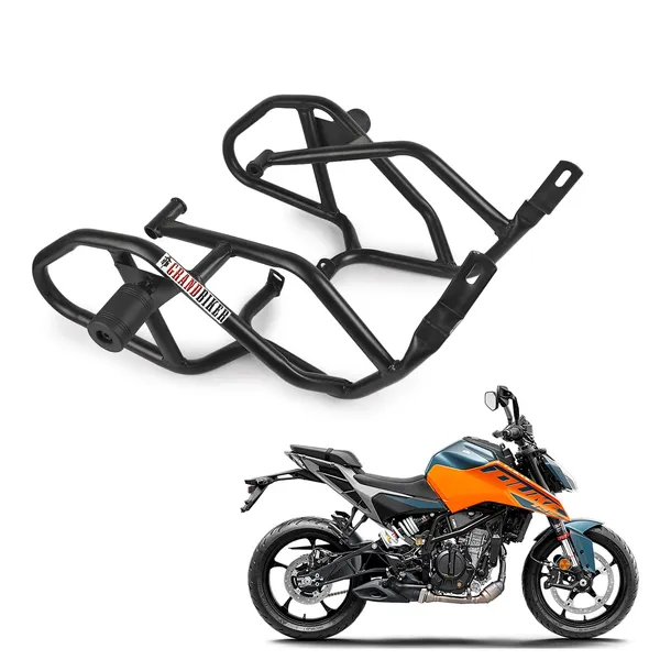 Grandbiker_Heavy_Quality_Metal_Crash_Guard_with_Slider_Compatible_for_Duke_125,_250,_390_(BS4)_Black