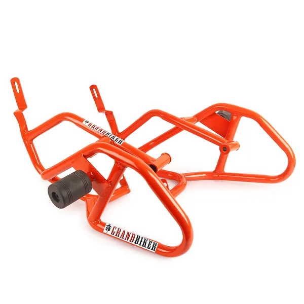 Grandbiker_Heavy_Quality_Metal_Crash_Guard_with_Slider_Compatible_for_Duke_125,_250,_390_(BS4)_Orange