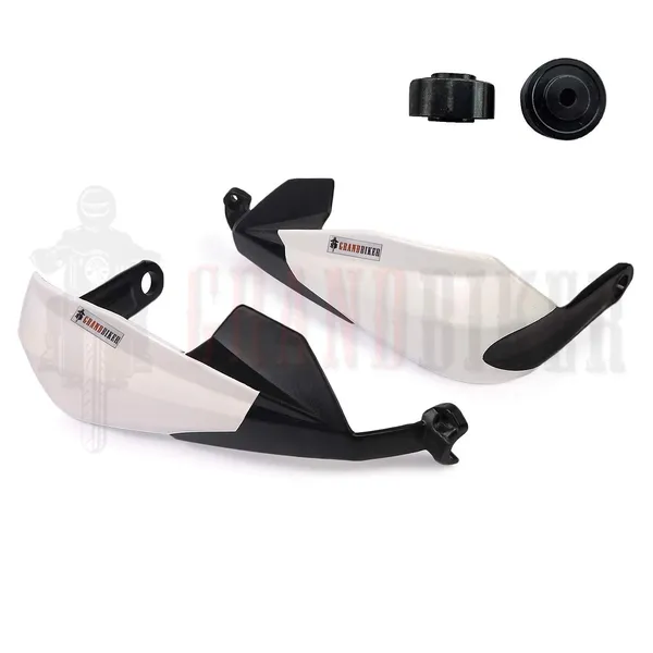 Grandbiker_Hand_Palm_Protector_Wind_Deflector_Lever_Protector/Unbreakable_Scratchproof_Handguard_for_Apache_1604v_BS6_(White)
