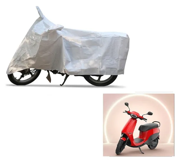 Grandbiker_Scooty_Cover_-_S1_&_S1_Pro_1st_Generation_|_with_Storage_Bag_|_Dust_and_Heat_Protection_|_Stripe_Design_|_PU_Taffeta_|_Mirror_Pockets_|_Scooter_Cover_(Silver)