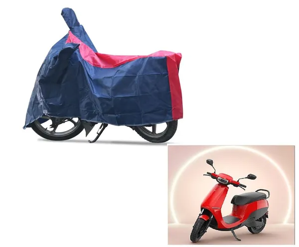 Grandbiker_Scooty_Cover_-_S1_&_S1_Pro_1st_Generation_|_with_Storage_Bag_|_Dust_and_Heat_Protection_|_Stripe_Design_|_PU_Taffeta_|_Mirror_Pockets_|_Scooter_Cover_(RED/Blue)