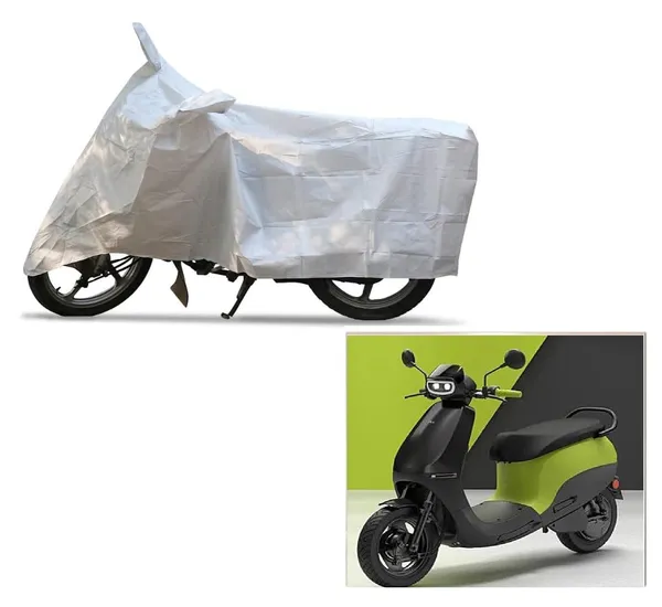 Grandbiker_Scooty_Cover_-S1_X_Plus_|_with_Storage_Bag_|_Dust_and_Heat_Protection_|_Stripe_Design_|_PU_Taffeta_|_Mirror_Pockets_|_Scooter_Cover_(Silver)