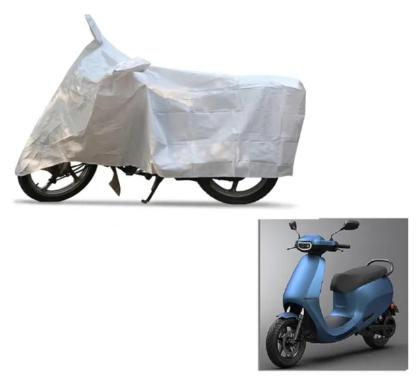 Grandbiker_Scooty_Cover_-_S1_Pro_-_2nd_Generation_|_with_Storage_Bag_|_Dust_and_Heat_Protection_|_Stripe_Design_|_PU_Taffeta_|_Mirror_Pockets_|_Scooter_Cover_(Silver)