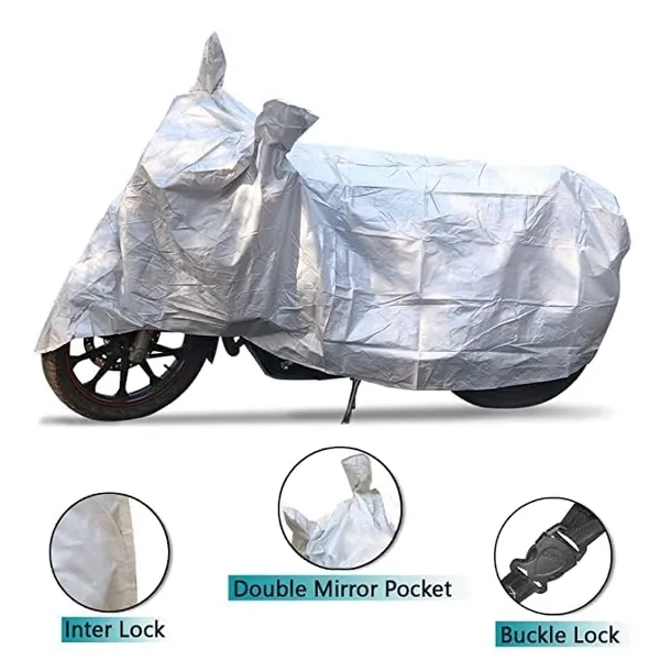 Grandbiker_Scooty_Cover_-_S1_Pro_-_2nd_Generation_|_with_Storage_Bag_|_Dust_and_Heat_Protection_|_Stripe_Design_|_PU_Taffeta_|_Mirror_Pockets_|_Scooter_Cover_(Silver)