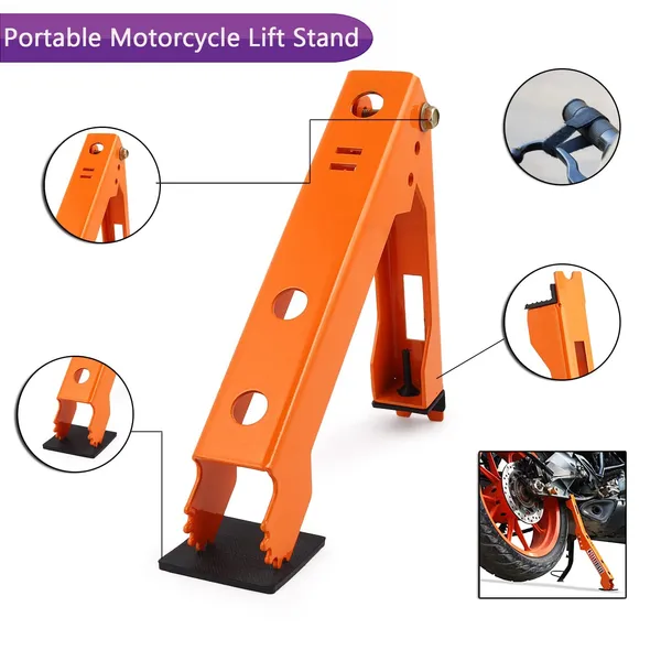 Grandbiker_Moto_Jack_for_Bike_Chain_Maintenance,_Cleaning,_Puncture_Check_Assistance,Portable_&_Adjustable_Jack_for_RC_390_(Orange)