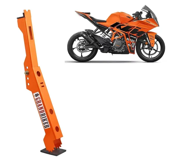 Grandbiker_Moto_Jack_for_Bike_Chain_Maintenance,_Cleaning,_Puncture_Check_Assistance,Portable_&_Adjustable_Jack_for_RC_390_(Orange)