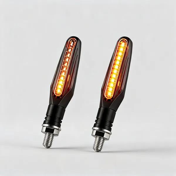 Grandbiker_Original_Waterproof_Flexible_Rubber_9_Led_K.T.M_Style_Indicators_SMD_High_Bright_Universal_for_All_Bikes_Models_Turn_Signal_Lights_Motorcycle_Amber,_Set_of_4_(Yellow)_-_Pack_of_2